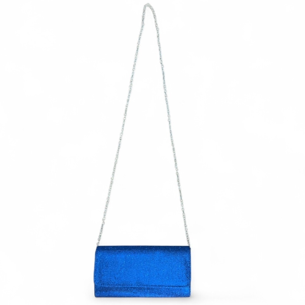 Eye-catching cobalt blue glitter clutch w/ a sleek envelope design Prom wedding
